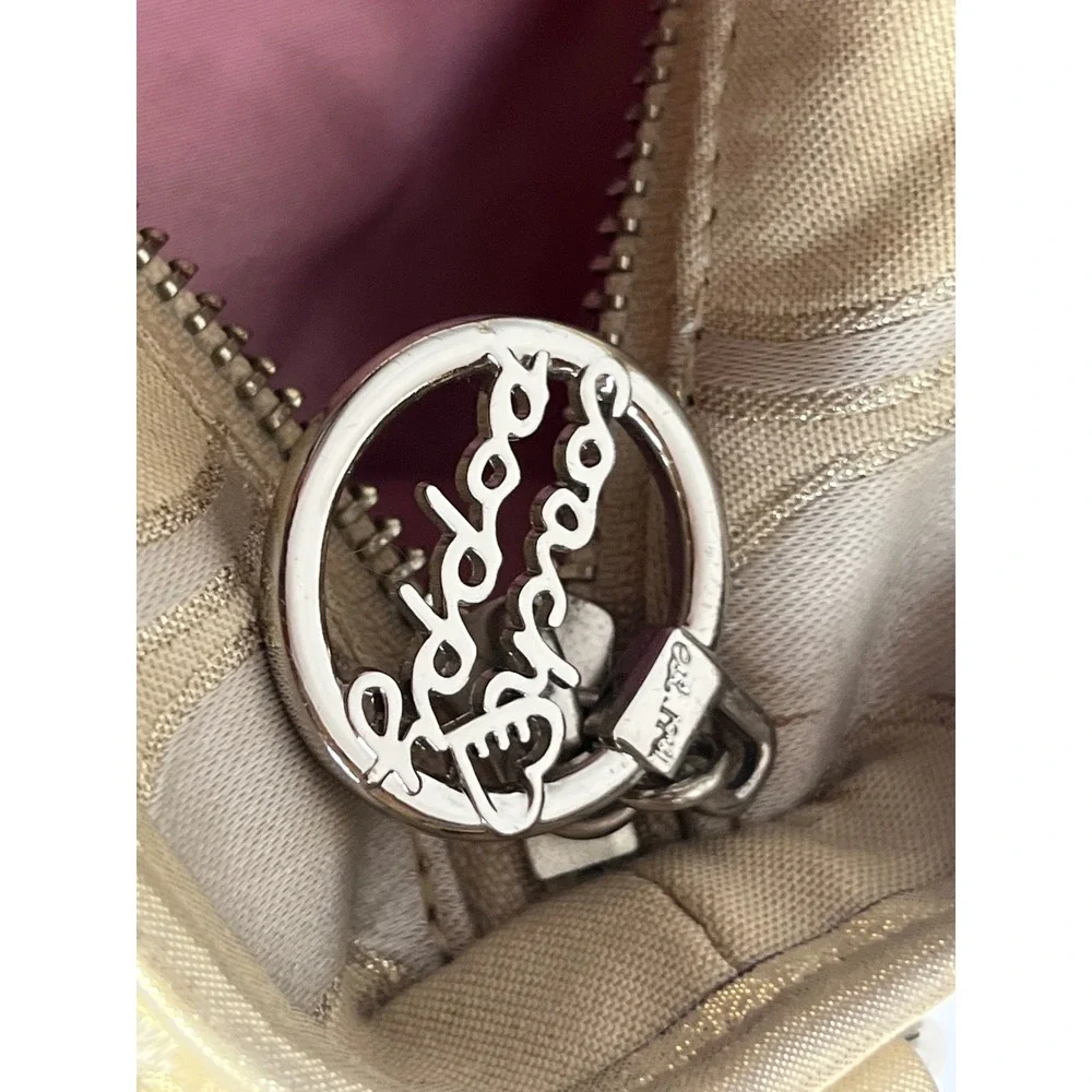 Coach Poppy Rocker Tan Gold Signature Lurex Satchel Handbag
